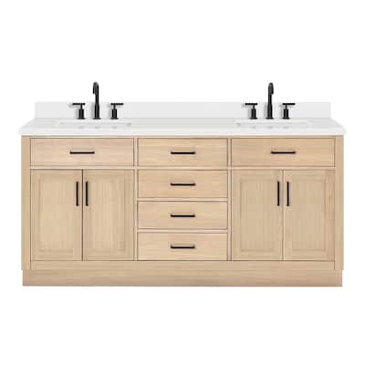 Ariel T073DWQRVO Hepburn 73" Free Standing Double Basin Vanity Set