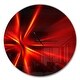 preview thumbnail 2 of 5, Designart 'Red and Yellow Rays' Oversized Modern Wall CLock