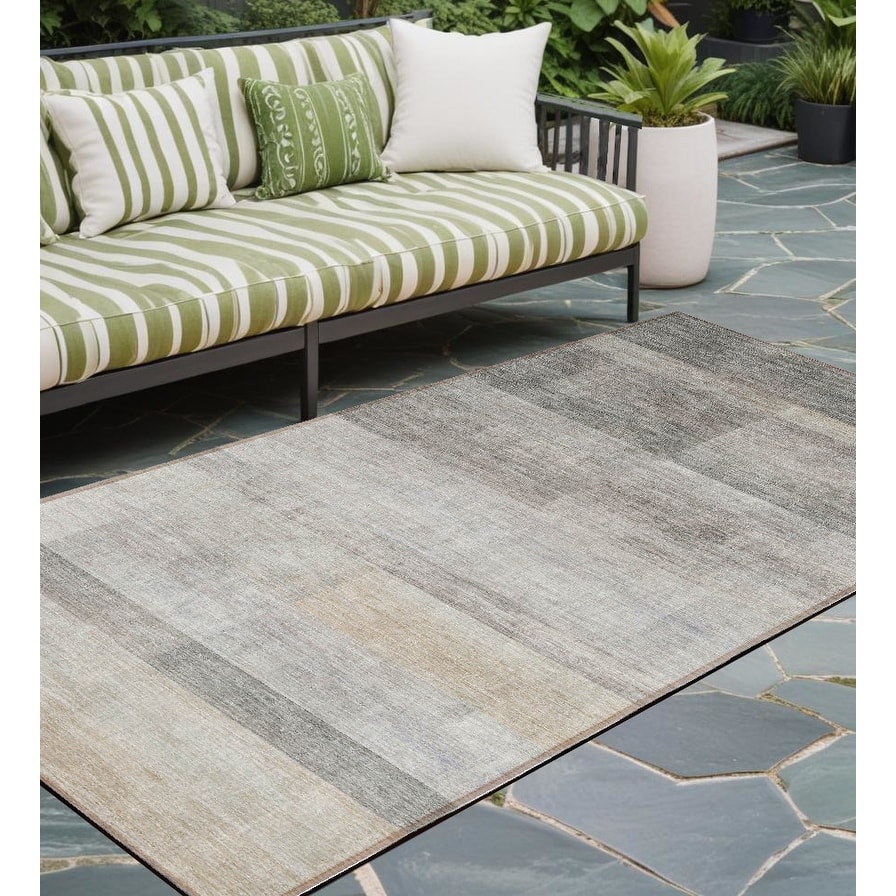 Belo Ombre Weather Resistant Classic Meets Modern Runner Outdoor Rug