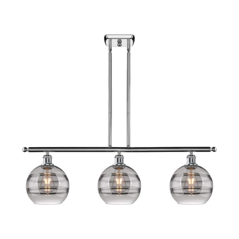 Innovations Lighting 516-3I-10-36 Rochester Linear Rochester 3 Light - Polished Chrome / Smoked