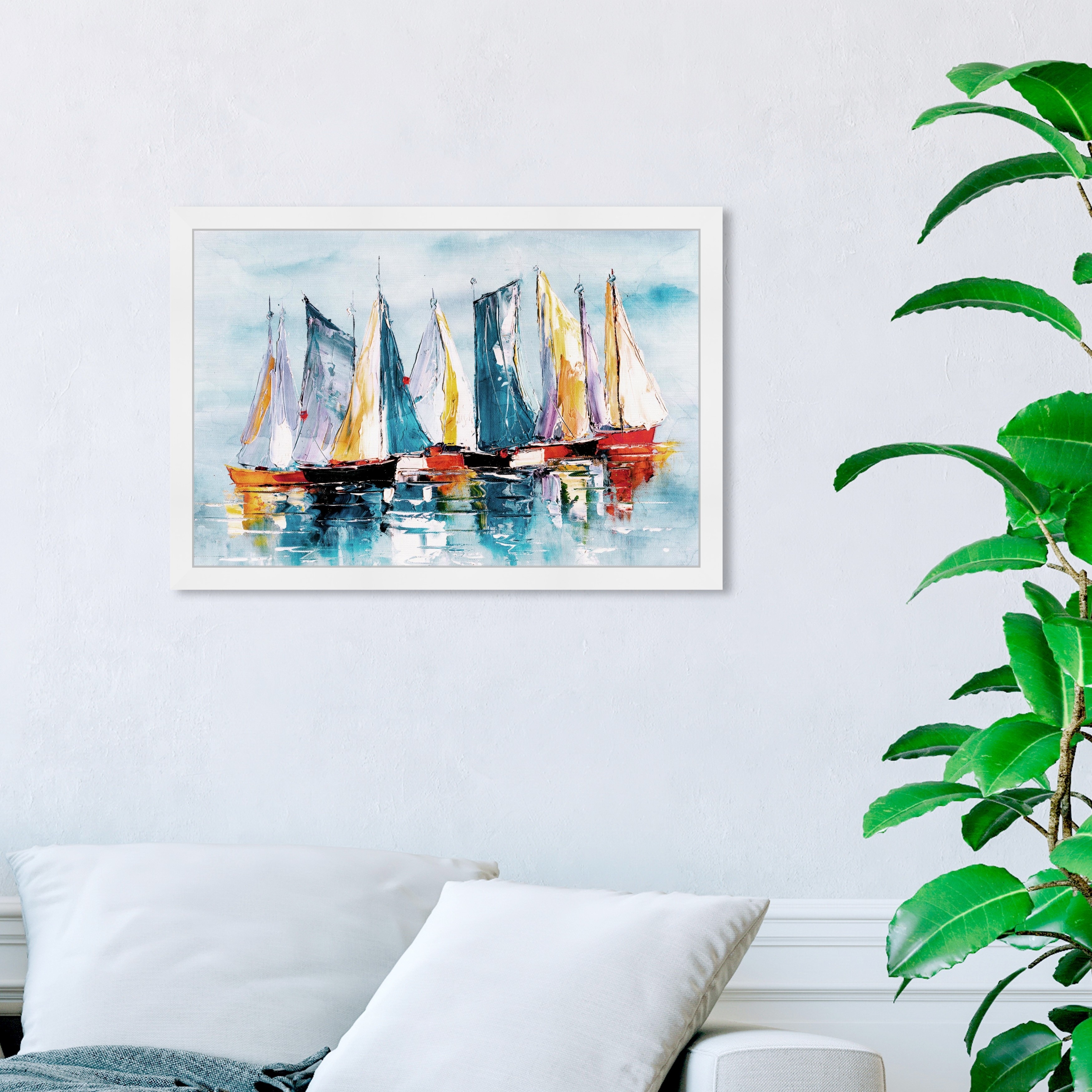 Wow Oliver Gal Louis Vuitton LV Ocean Sailboat Print Wall Art Framed 16 X  20