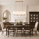 preview thumbnail 3 of 5, Rennnsan 4-Light Mid-Century Modern Gold Linear Fabric Shade Pendant Light for Kitchen Island/Dining Room