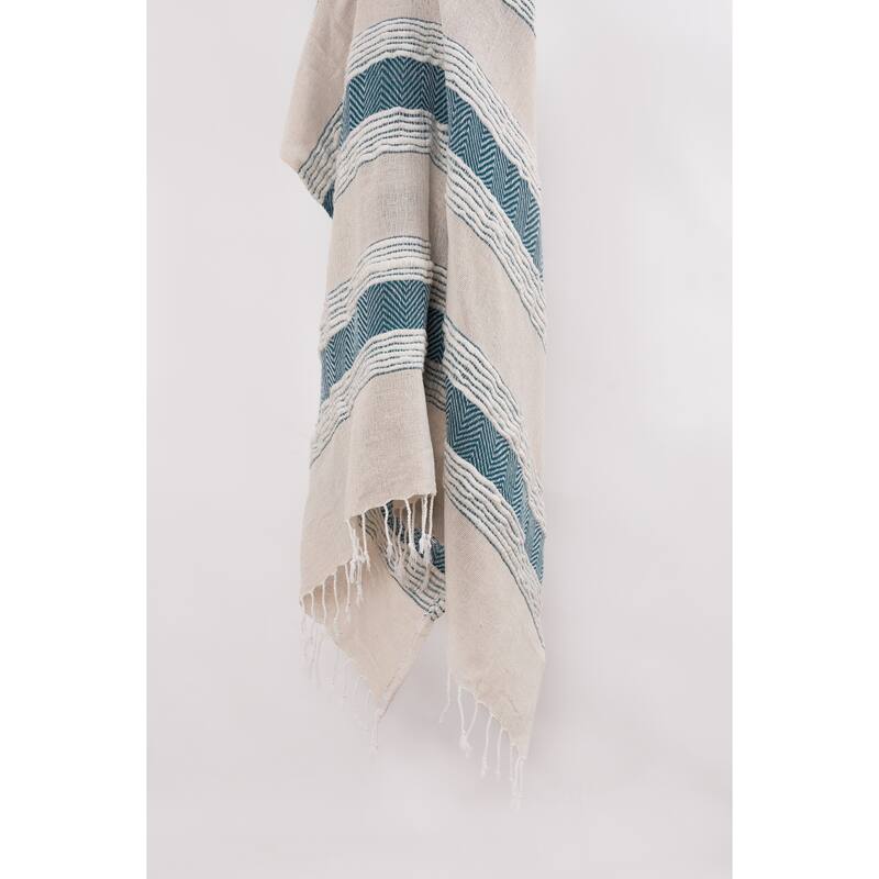 Rizzy Home Chevron Stripe Hand Loomed Cotton Throw