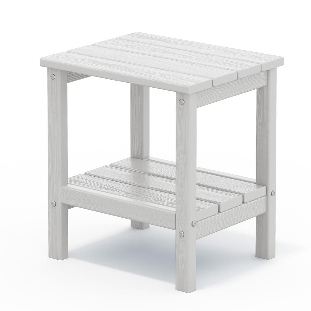 Outdoor HDPE Classic Double-Layer Adirondack Side Table