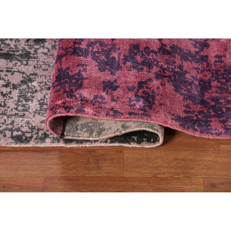 Contemporary Abstract Area Rug Handmade Modern Wool Carpet - 6'10" X 9'10"