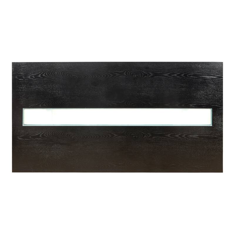 Furniture of America Lumina Contemporary 76-inch Glass Dining Table With LED