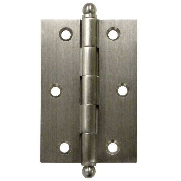 Deltana 3" x 2" Solid Brass Cabinet Hinge with Ball Tip Finials - Sold