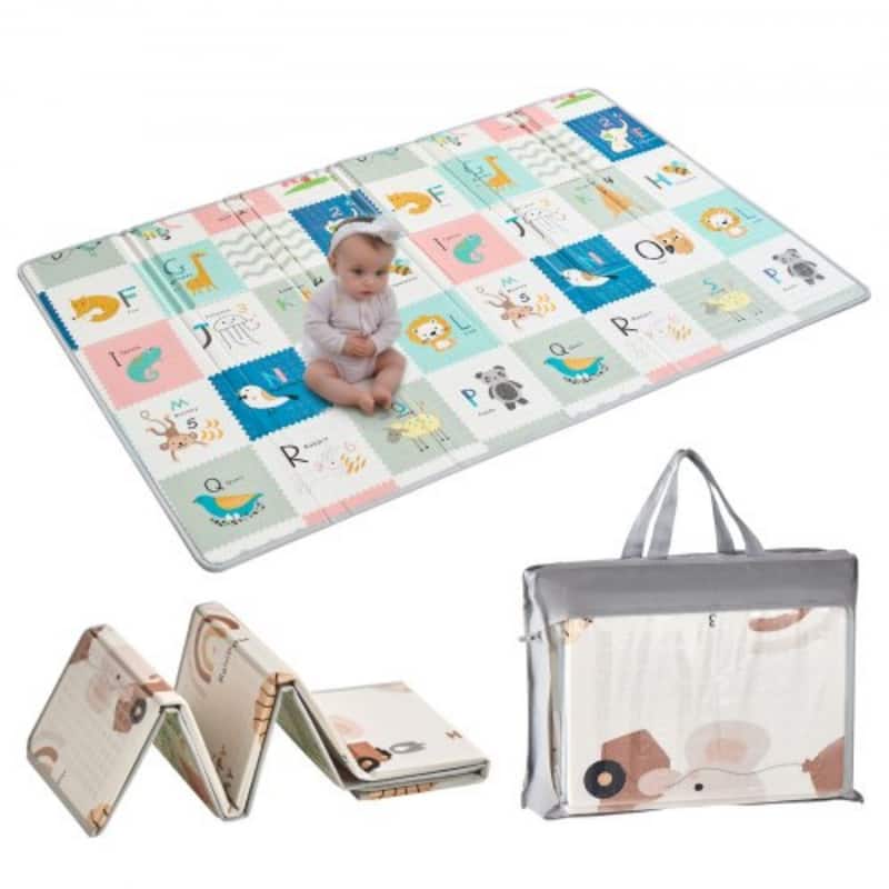 51"x79" Baby Play Mat Kids Crawling Soft Activity Floor Playmat 2 Side - Multi - Multi
