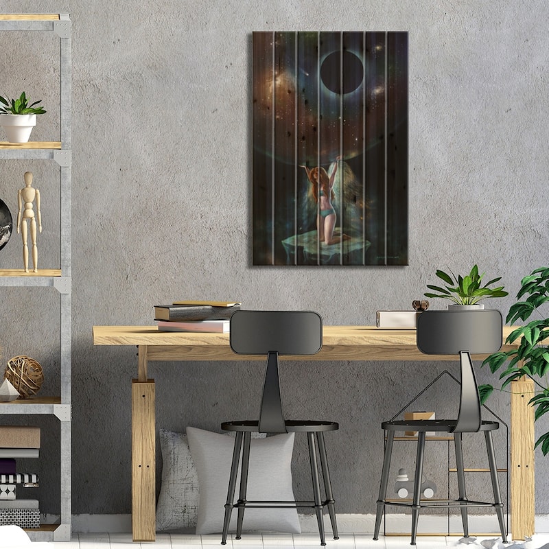 The Power Print On Wood by Anastasia Evgrafova - Multi-Color