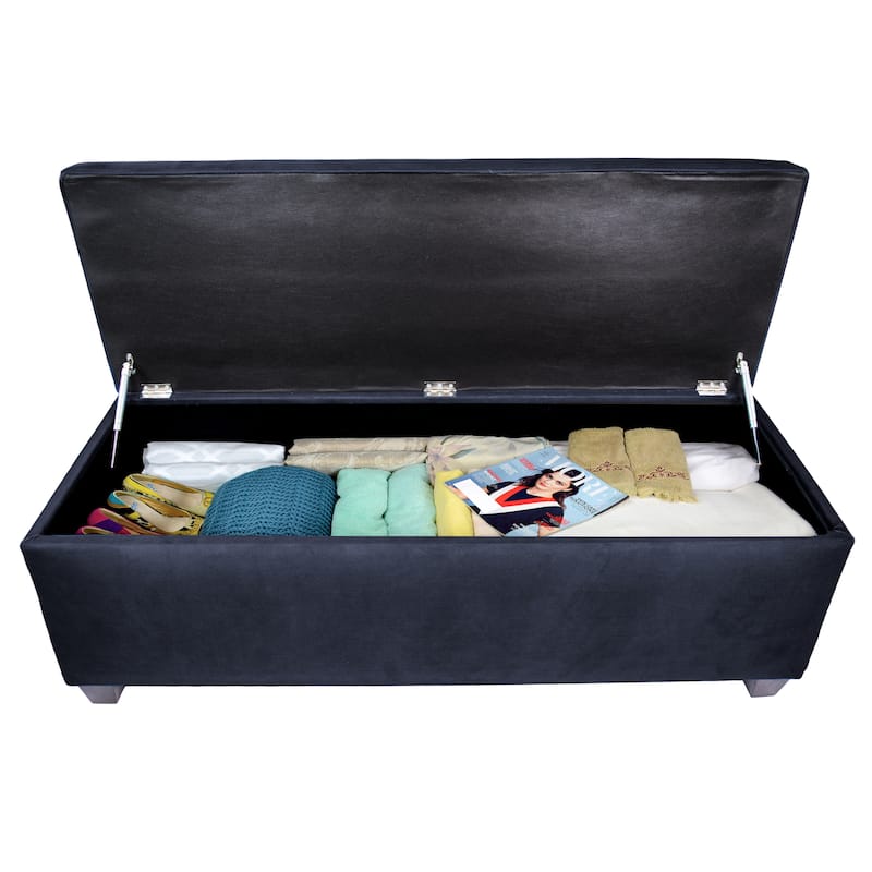 Sole Secret Obsession Button-tufted Linen Storage Bench