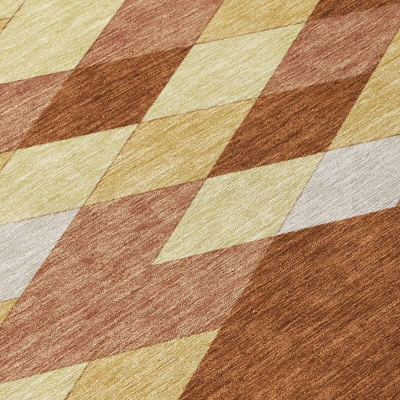 Machine Washable Indoor/ Outdoor Modern Avo Chantille Rug