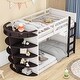 preview thumbnail 2 of 4, Espresso Twin Size Pine Wood Boat-Shape Bunk Bed with Storage Shelves, Guardrails, Ladder