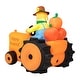 preview thumbnail 9 of 16, Glitzhome 7ft Fall Lighted Inflatable Tractor Scarecrow Decor