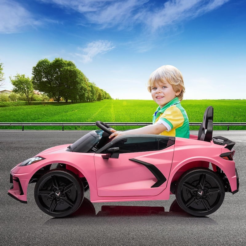 12V Kids Ride on Car Licensed Corvette Battery Powered Car Toddles Electric Sports Car Toy with Remote Control