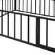 preview thumbnail 21 of 30, Full Size Metal Floor Bed Frame with Fence and Door for Kids