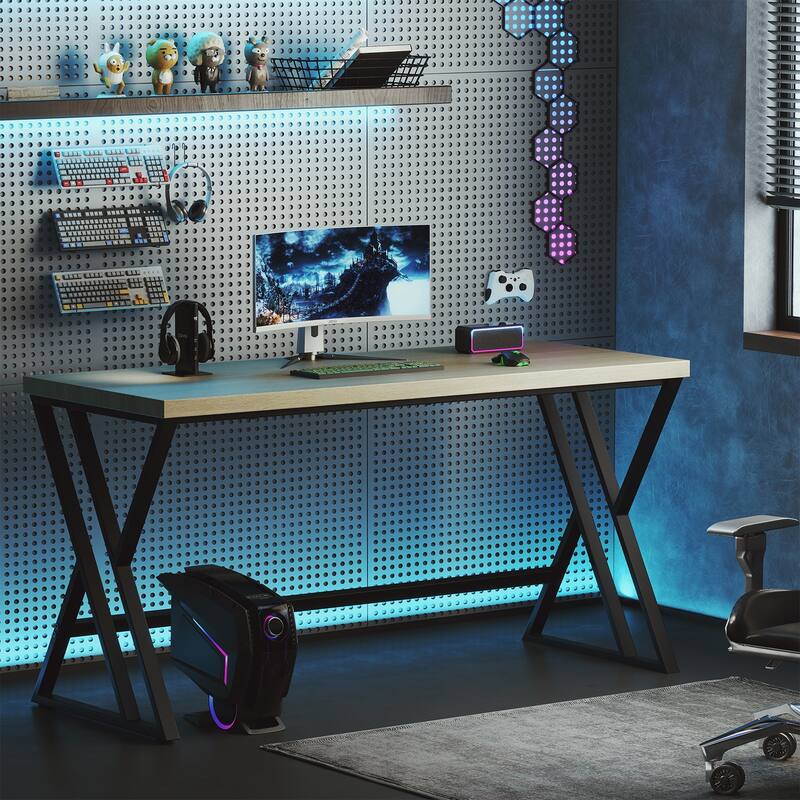 Gymax 59'' Computer Desk Large Industrial Home Office Desk w/