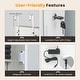 preview thumbnail 19 of 29, Costway Door Wall Mount Touch Screen LED Light Mirrored Jewelry - See Details