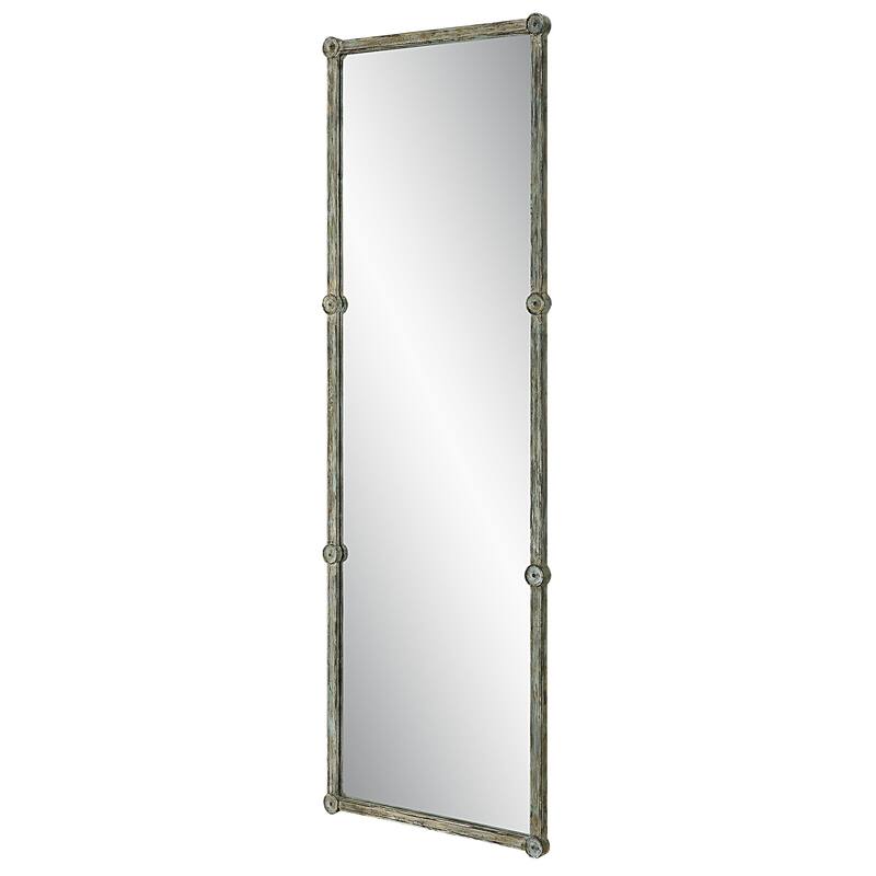 Uttermost Gattola Gray Wash Dressing Mirror - 24.75"W x 72.75"H x 1.25"D