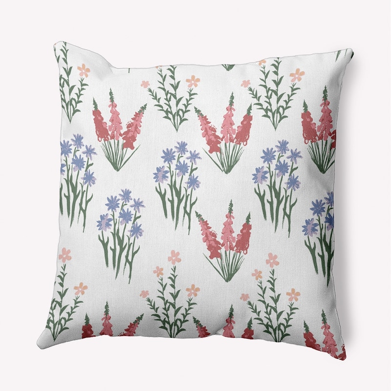 Flower Field Decorative Throw Pillow - 26" x 26" - Pink Icing