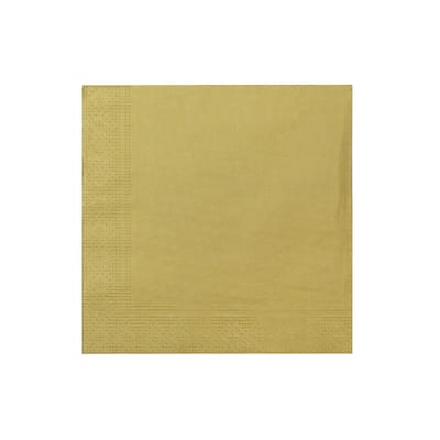 20 Pack Luncheon 3 Ply Napkin (gold) - Set Of 6