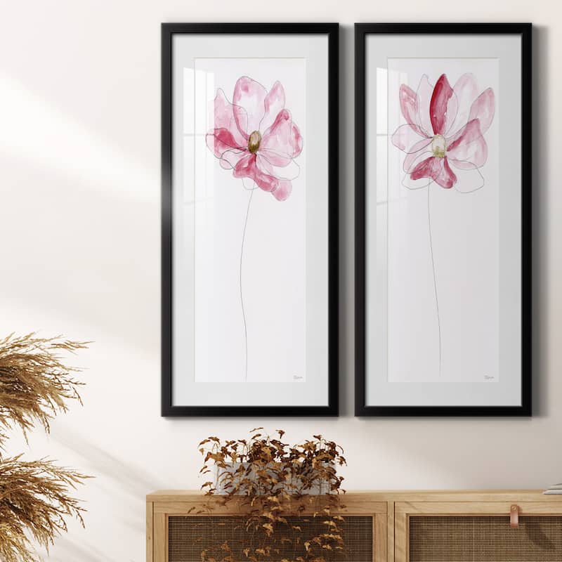 Sketchy Floral I-Premium Gallery Framed Print - Ready to Hang