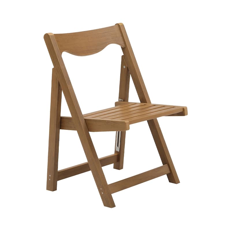 Outdoor Bistro Set Foldable Small Table And Chair Set With 2 Chairs And Rectangular Table, Teak