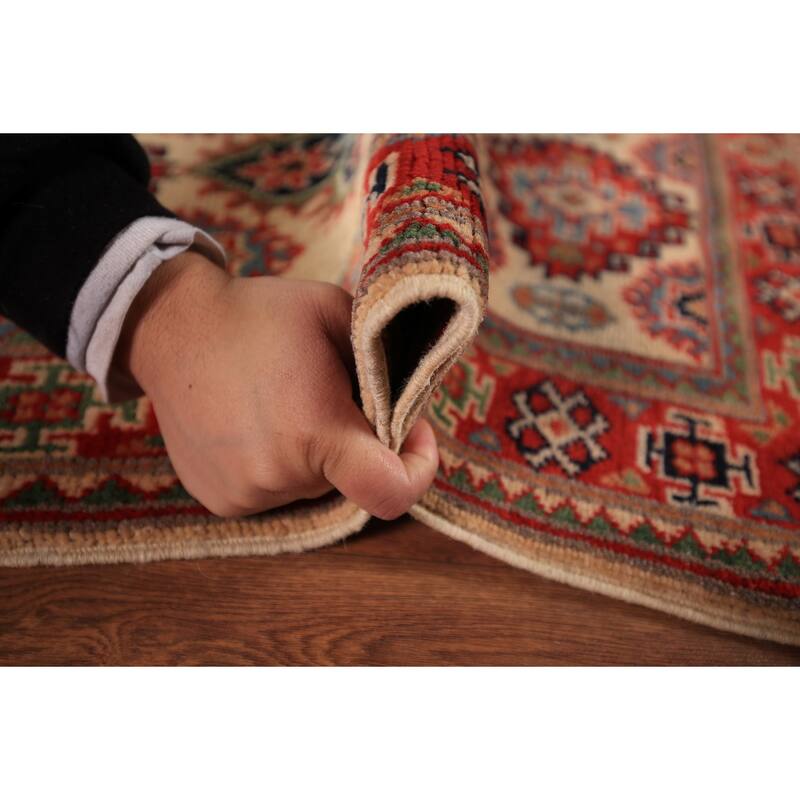 Geometric Kazak Oriental Foyer Rug Handmade Traditional Wool Carpet - 2'0" x 3'0"