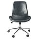 preview thumbnail 2 of 7, SAFAVIEH Fletcher Dark Grey/ Chrome Swivel Office Chair - 21.5" x 25.5" x 32.2"