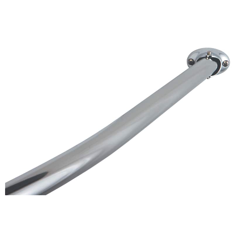 Edenscape 47-Inch to 60-Inch Adjustable Curved Shower Curtain Rod - Polished Chrome