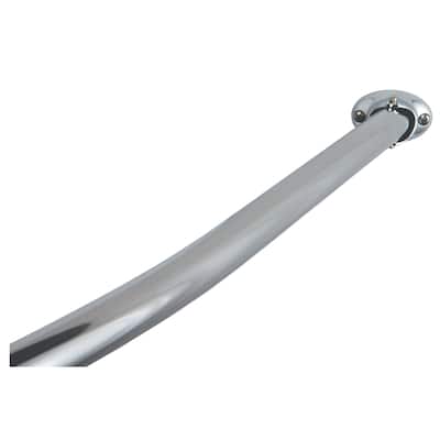 Edenscape 47-Inch to 60-Inch Adjustable Curved Shower Curtain Rod - Polished Chrome