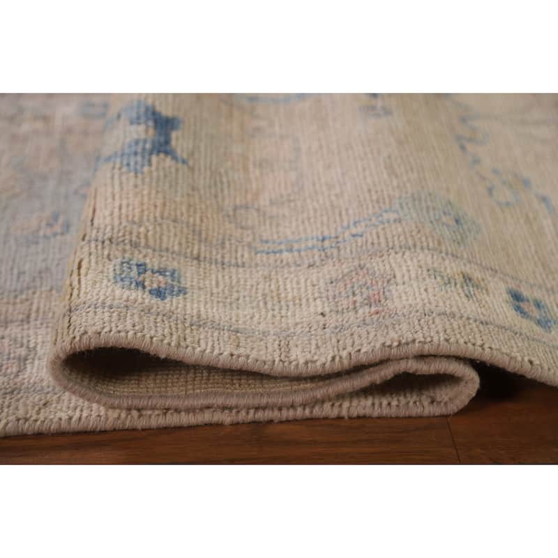 Floral Oushak Oriental Area Rug Handmade Wool Carpet - 8'0"x 10'1"