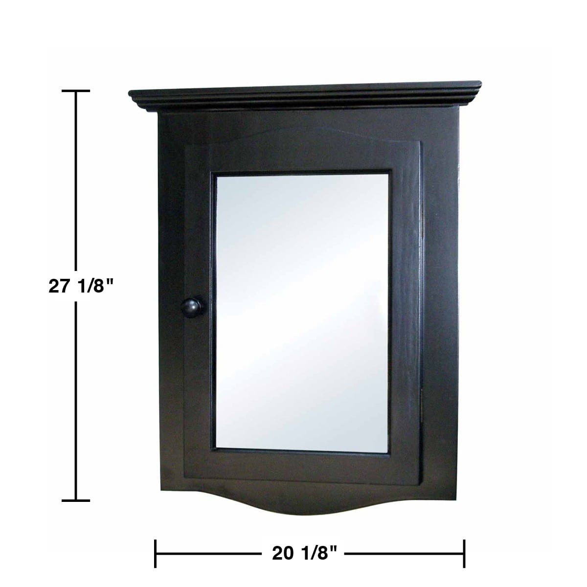 Shop Renovators Supply Mirrored Corner Black Wall Mount Medicine