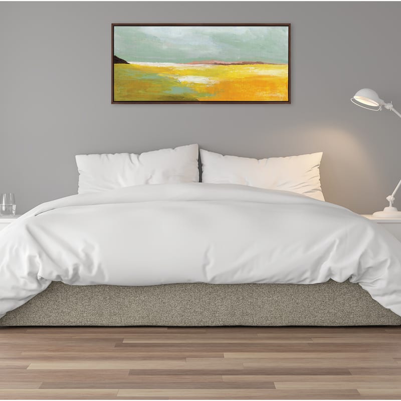Kate and Laurel Sylvie Golden Root Lake Canvas by Nikita Jariwala