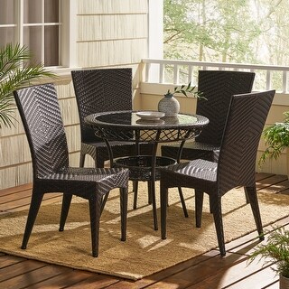 Josh Outdoor 5-piece Wicker Dining Set by Christopher Knight Home