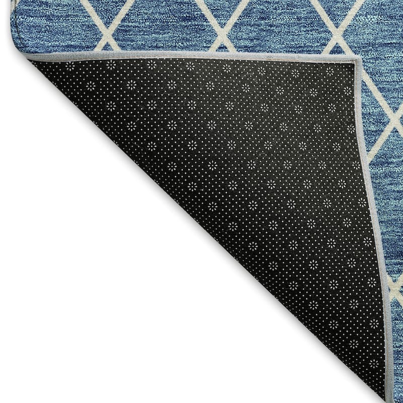 Premium Washable Super Soft Diamond Trellis Mayfield Rug