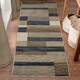 Miranda Haus Geometric Modern Patchwork Polypropylene Indoor Area Rug