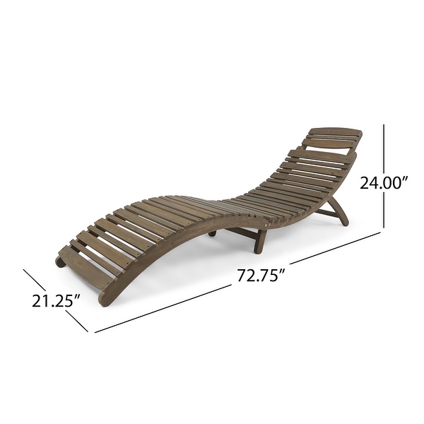 Lahaina outdoor acacia wood chaise lounge by christopher knight home deals