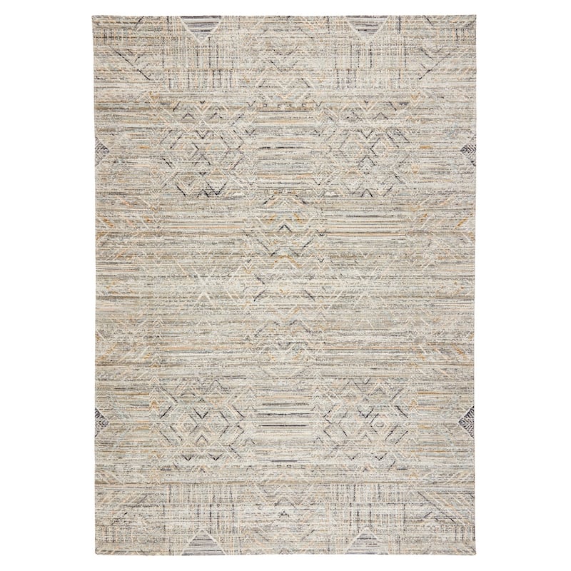 Terra by Obeetee Ava Geo Multi Rug - Straw Stripe - 5' x 7'6"