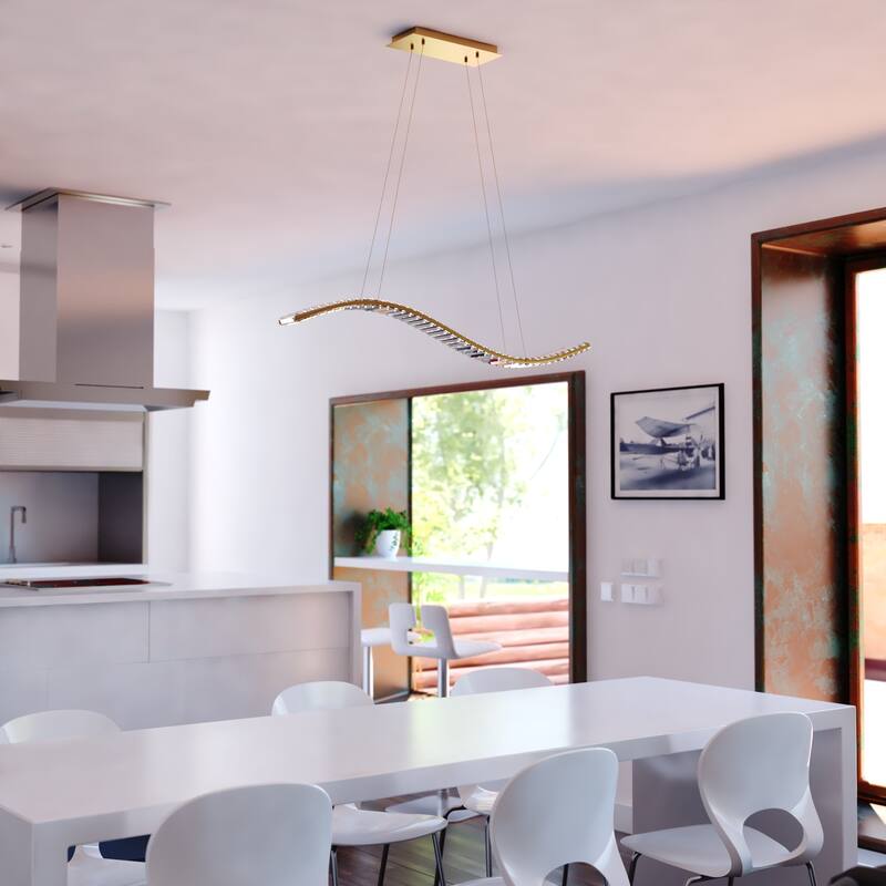 Vaxcel Lighting P0428 38" Wide LED Linear Chandelier