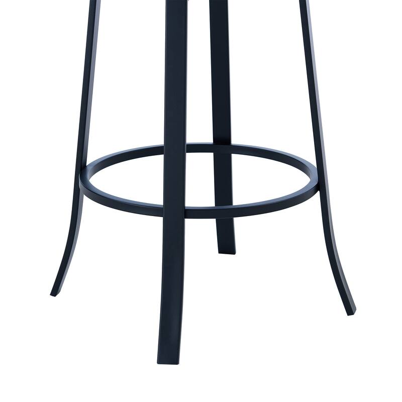 Lola Swivel Bar Stool, Upholstered Counter Height Chair with Metal Frame
