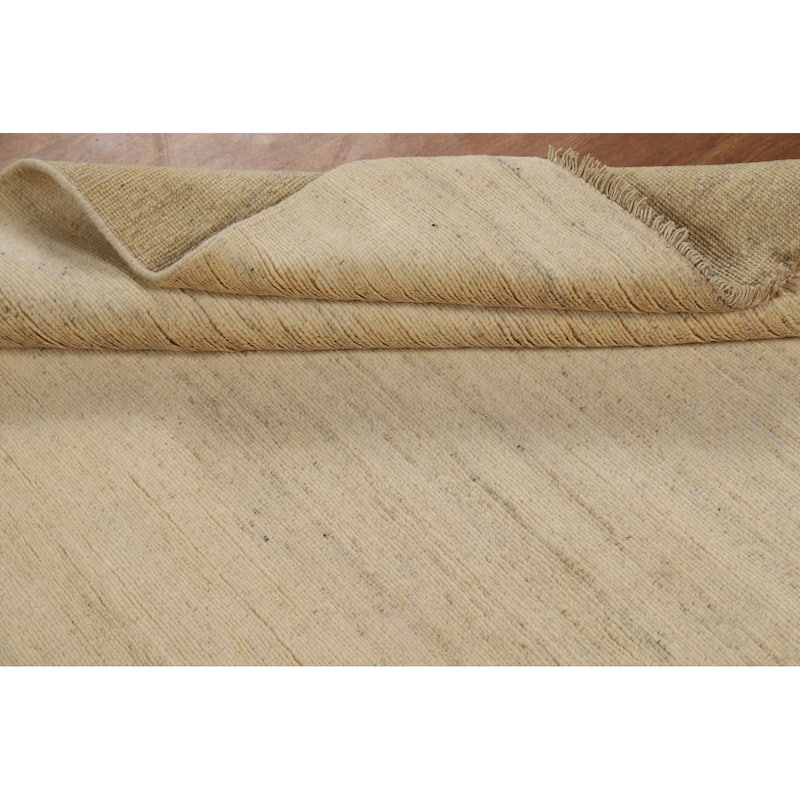 Solid Gabbeh Modern Accent Rug Handmade Nursery Wool Carpet - 3'10"x 5'11"