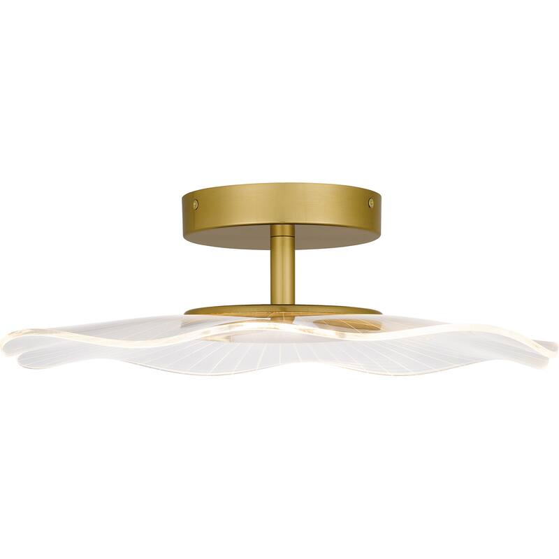 Ibis Integrated LED Brushed Gold Semi-Flush Mount