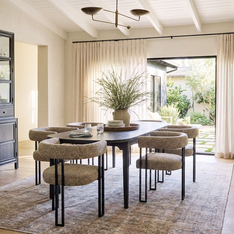 Upholstered Armchair (Set of 6) - Brown