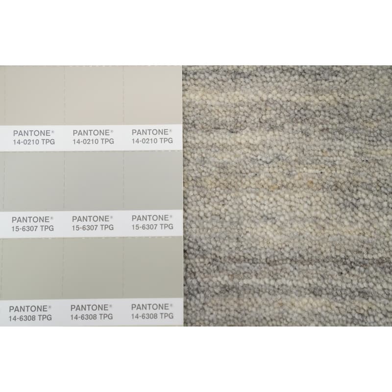 Hand Knotted Oriental 100% Wool Carpet Tribal Animal Pictorial Greys & Charcoal Gabbeh Area Rug - 7' 9'' X 5' 1''