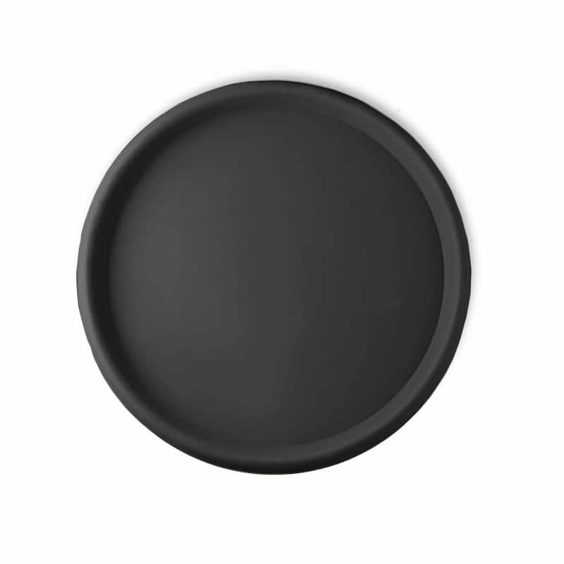 Universal Round Plant Saucer, Heavy Duty Planter Tray - 23'' inner x  25.5" outer - Caviar Black