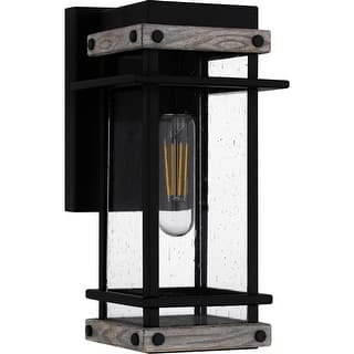 Matte Black One Light Outdoor Wall Mount from the Strader Collection