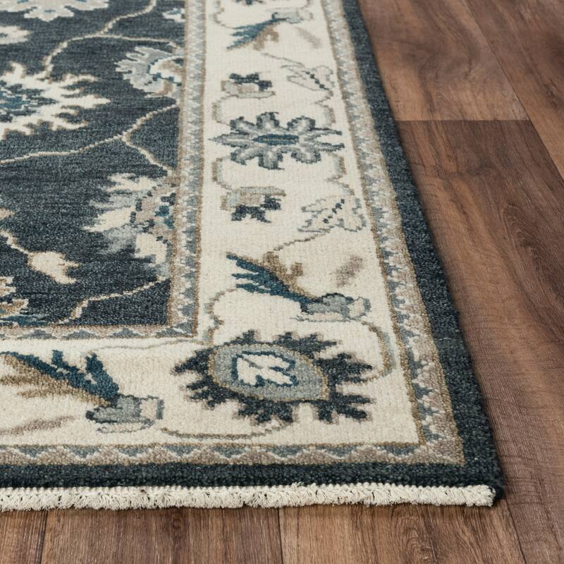 Alora Decor Mila Black, Charcoal, and Ivory Handtufted Wool Blend Rug