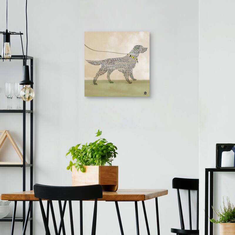 Word Dogs 4 by Dominique Vari Canvas Art Print