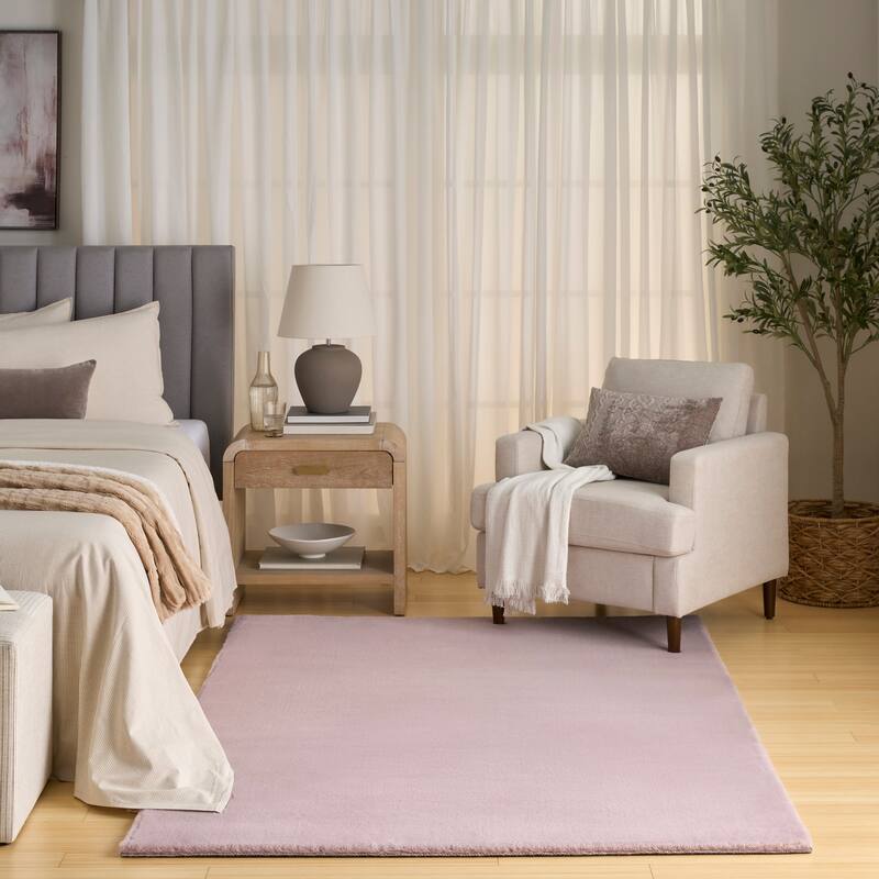 Nourison Soft Plush Faux Fur Indoor only Solid Area Rug