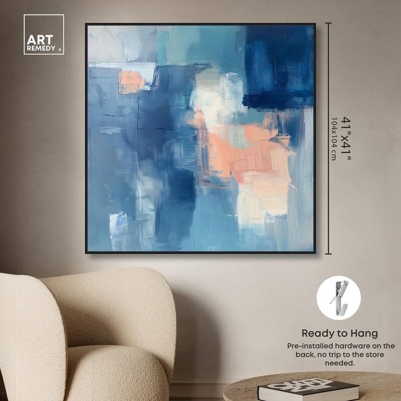 Whispering Blue II Canvas by Art Remedy